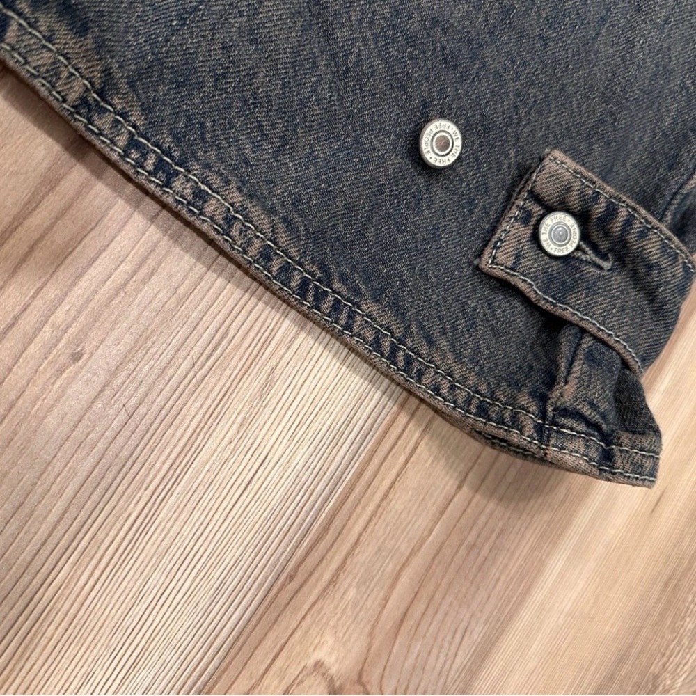 Free People We The Free CRVY Outlaw Wide-Leg Jeans/Ian Indigo/Size XS - Picture 6 of 11